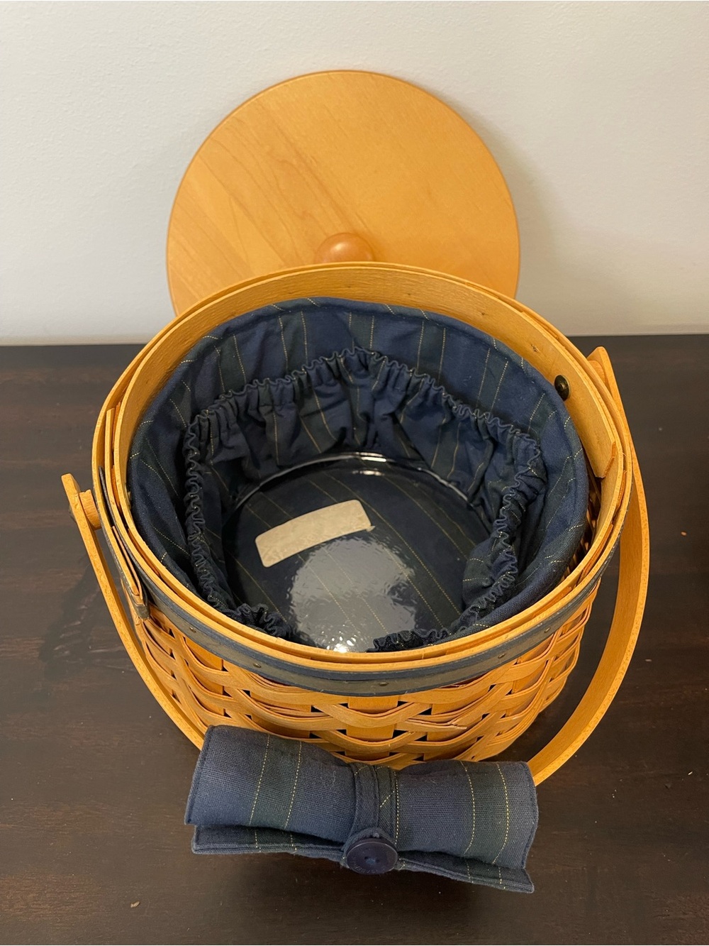 Longaberger 2001 Collector’s Club Sewing Circle Basket Complete Set - Picture 11 of 12